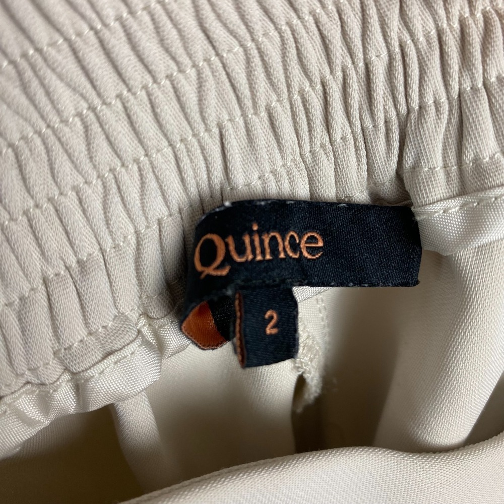 Quince Womens stretch Crepe Set Cropped Jacket XS wide leg pants 2 - Picture 12 of 16